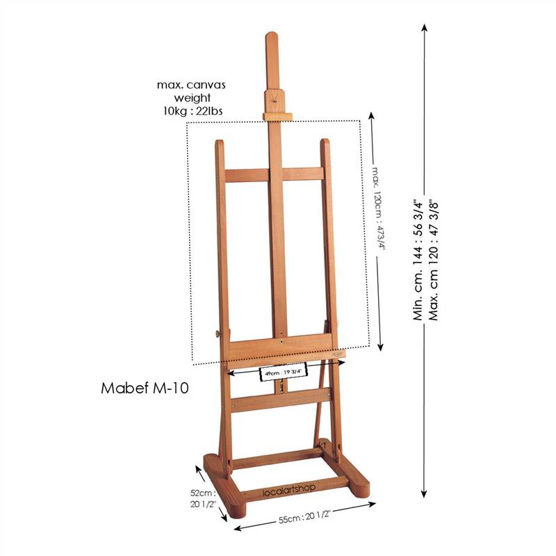 large beech wood artist quality easel m10
