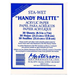 Stay wet handy palette refill acrylic sheets pack 30