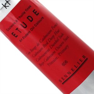 Sennelier Etude Oil paint tube 200ml Cadmium Red Deep Hue
