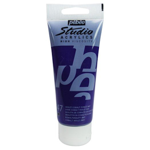Pebeo Studio Acrylic 100ml Dark Cobalt Violet Hue