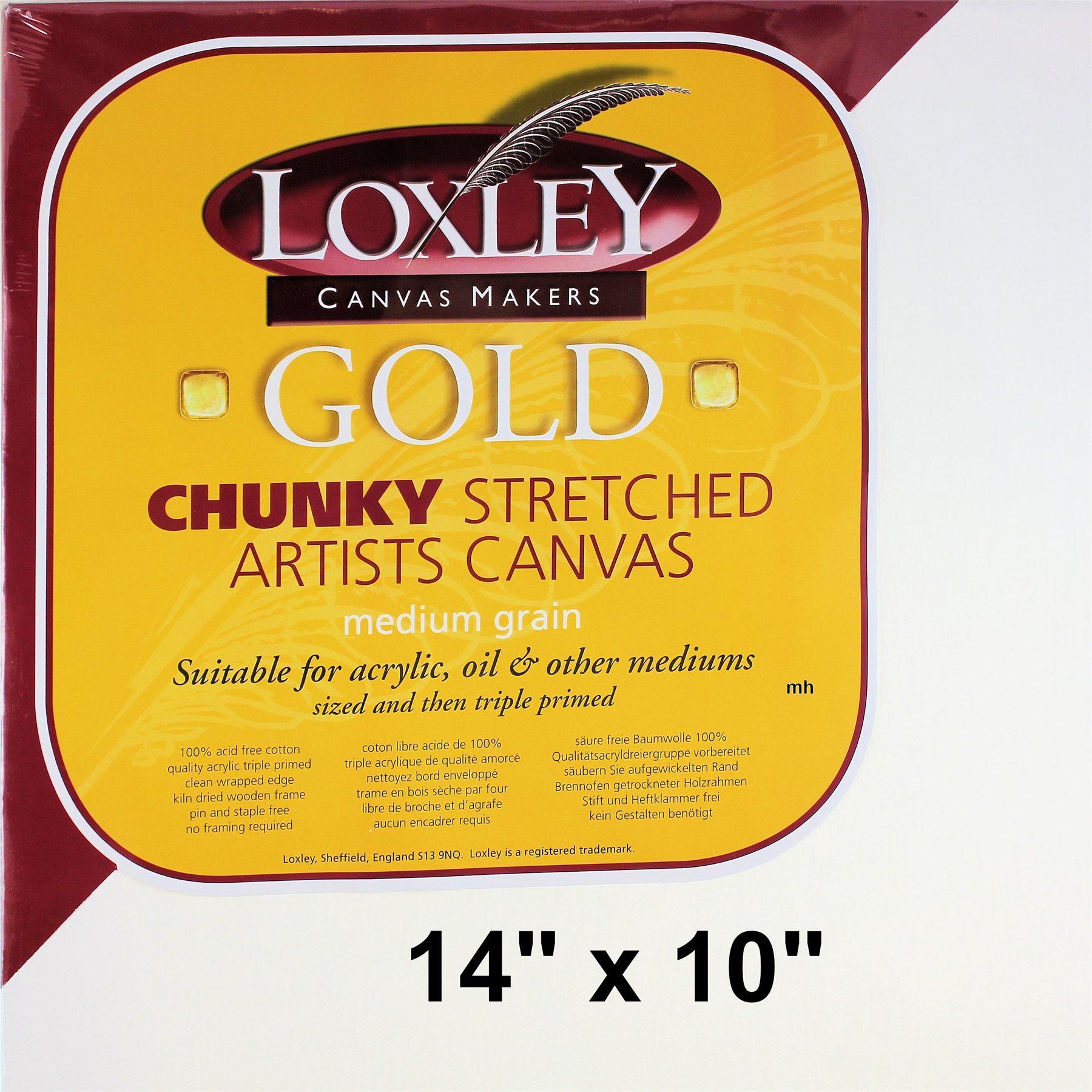 Loxley Gold Stretched Canvas Chunky - Deepl Depth - 14 x 10"