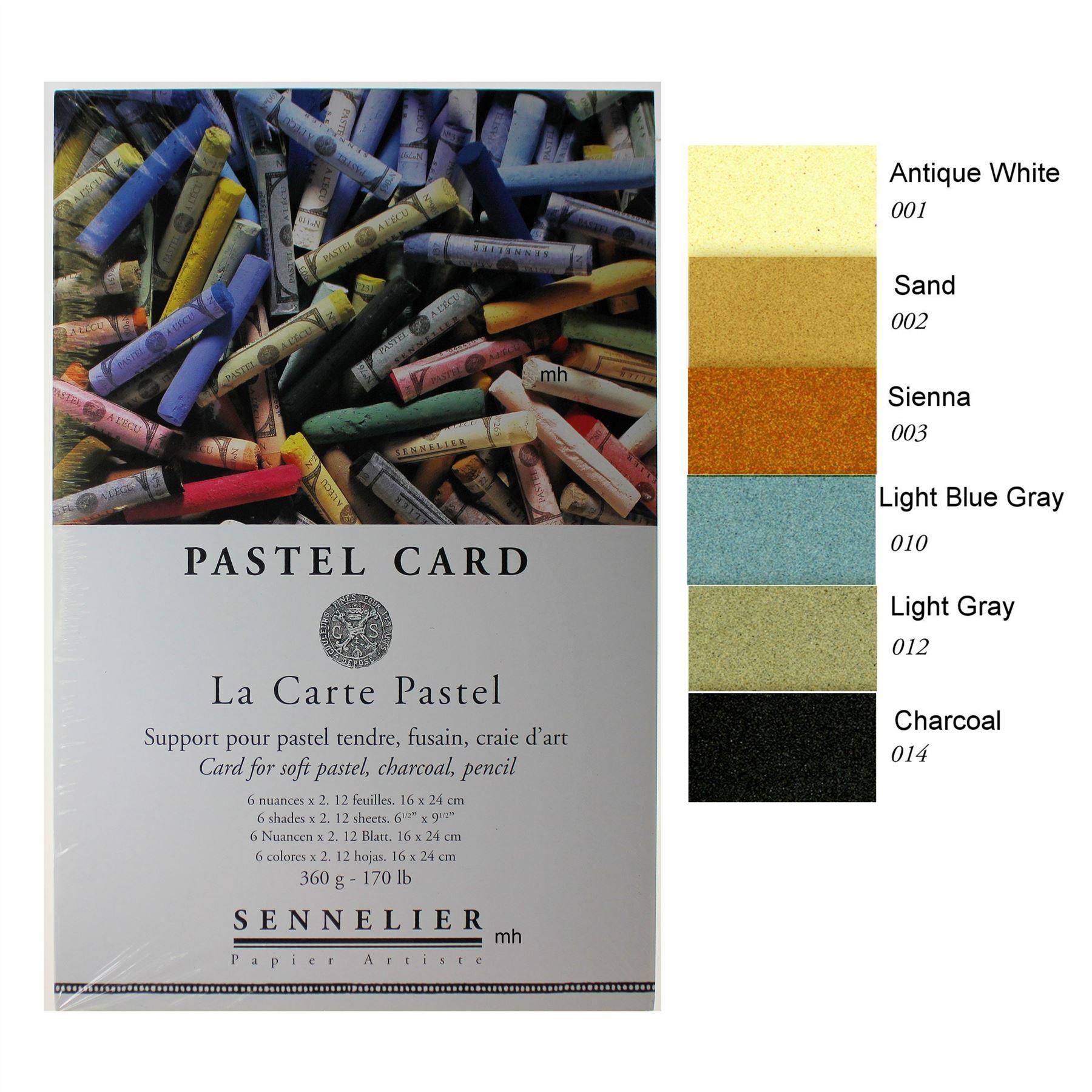 Sennelier La Carte Pastel Pad 24x16cm (9.5 x 6.5in) Card for Soft Pastel Charcoal, Pencil