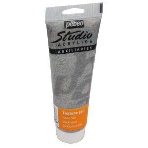 Pebeo black sand texture gel