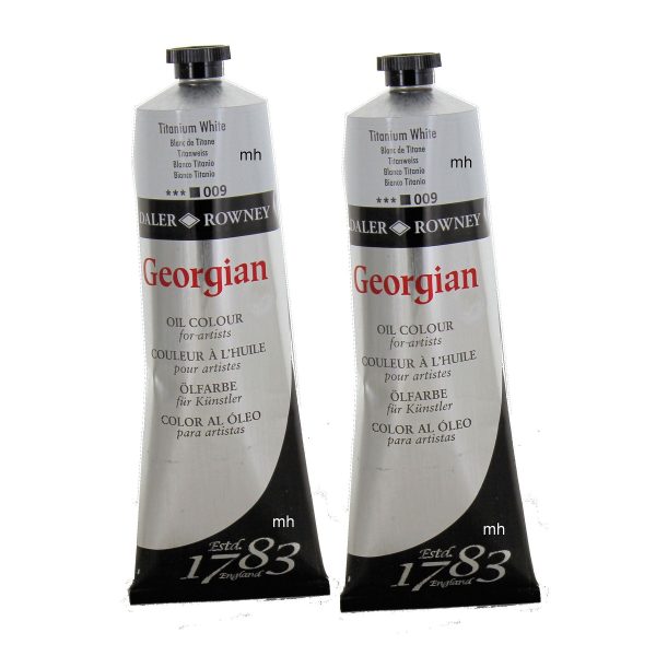 georgian oil color titanium white tubes