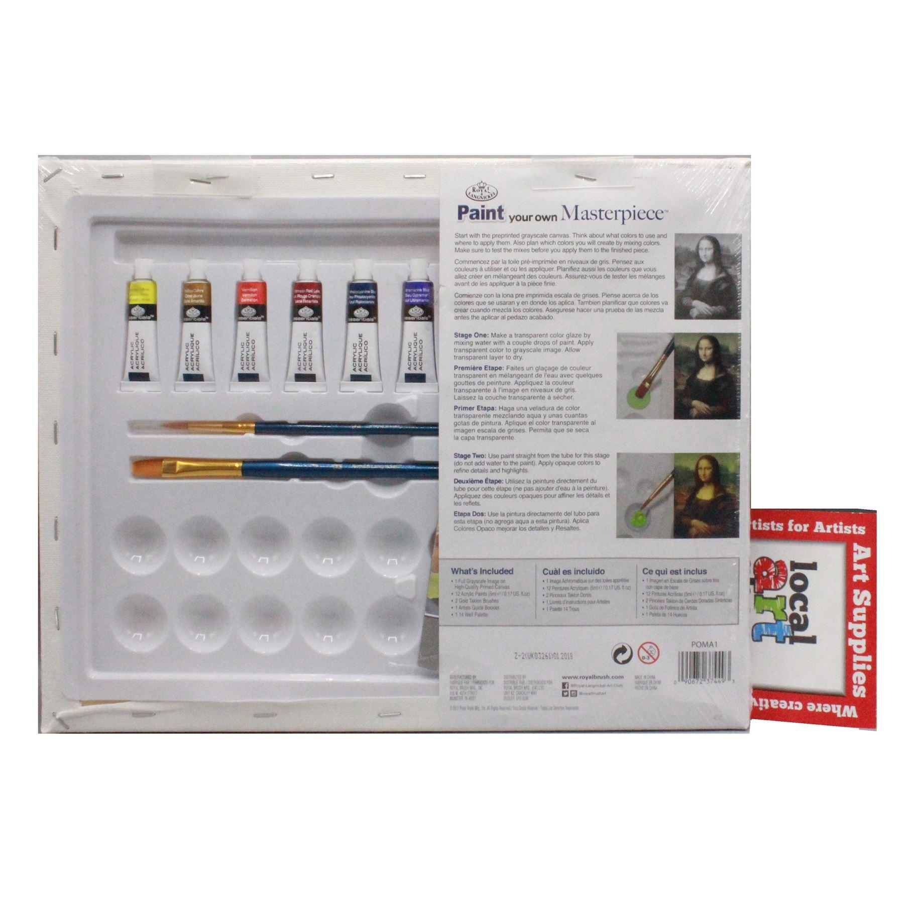 Royal & Langnickel - Kit Per Pittura 'Cottage Romantico' Con Tela Prestampata E Colori