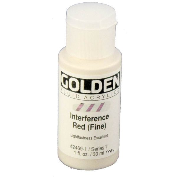 Golden Fluid Acrylic Medium 30ml - Interference Red