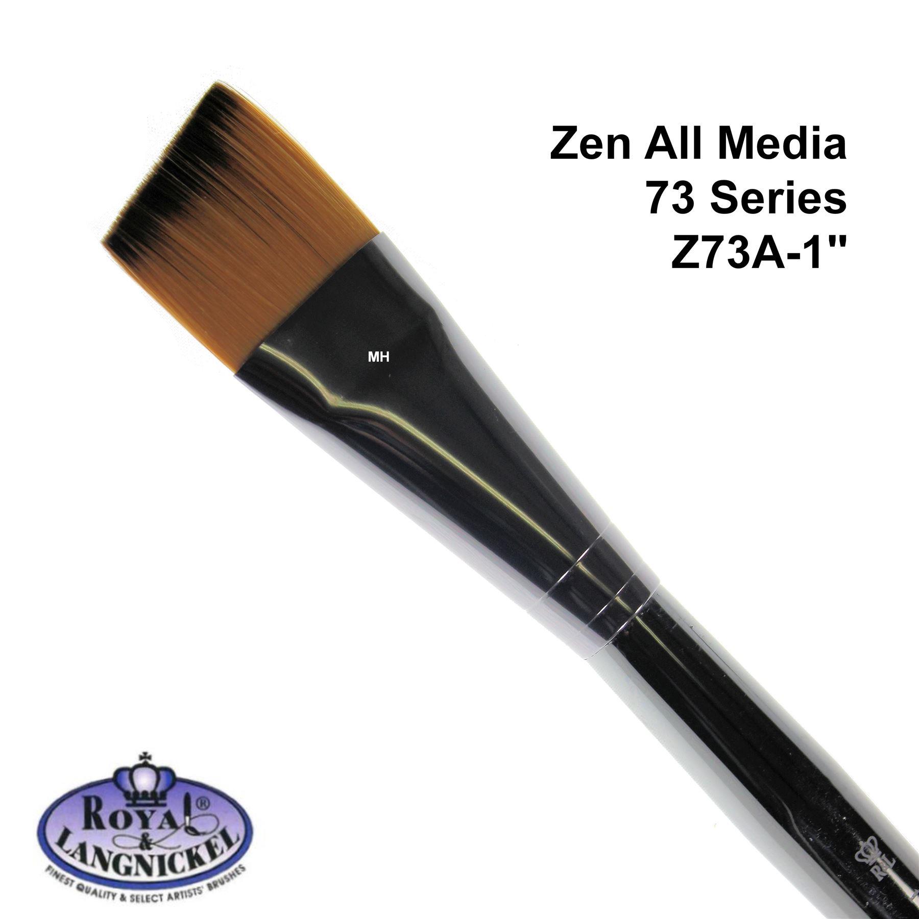 Black Gold Synth Sable Artist Brush – Size 12 Shader Brush, Professional Quality For Acrylic & Oil Painting