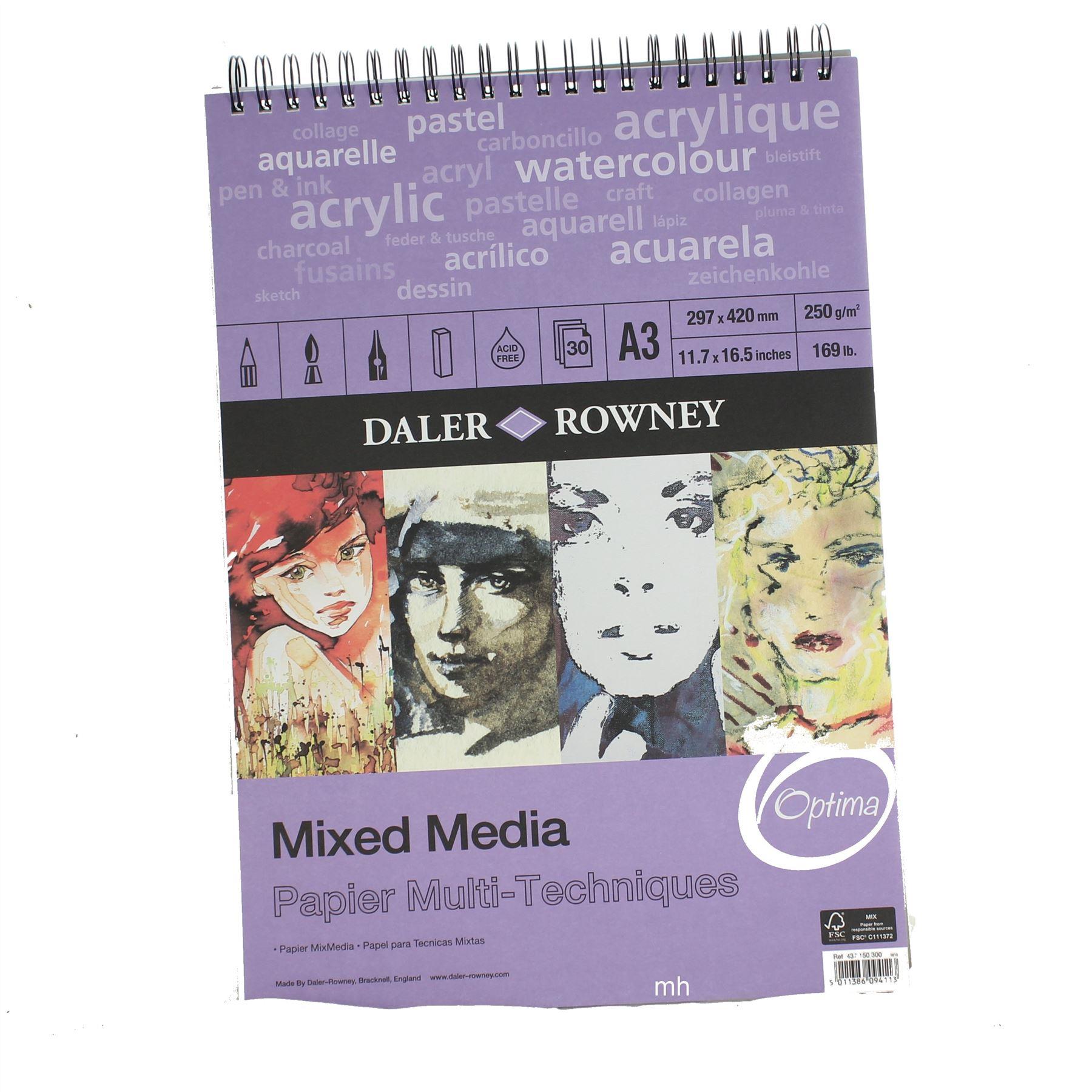 Daler Rowney Mixed Media Spiral 30 Sheets A3