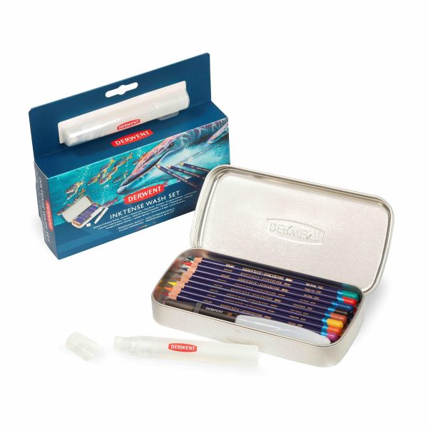 Derwent artists inktense drawing colouring pencil tin set