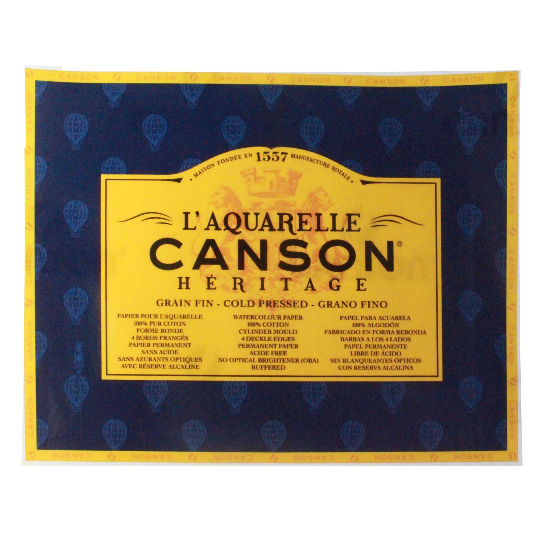 Canson L'Aquarelle Heritage watercolour paper sheets of cold pressed 300 GSM 140lb