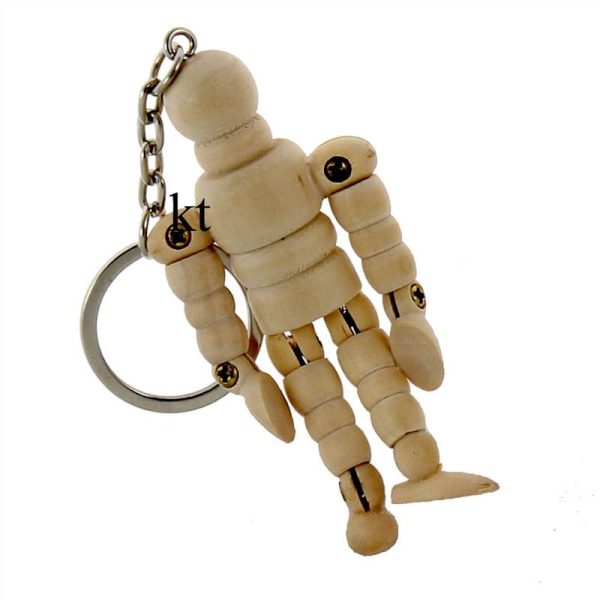 artists small wooden key ring lay figure