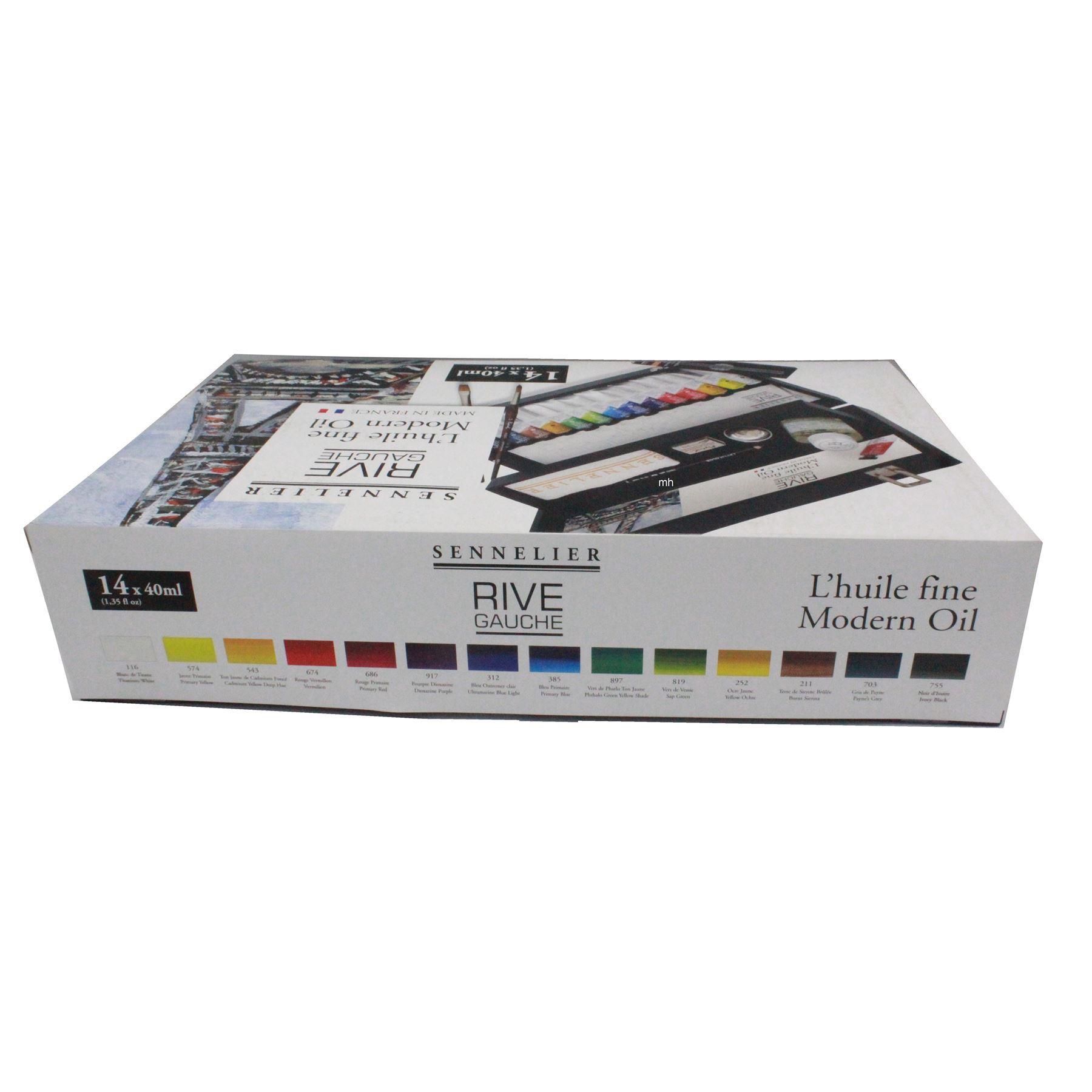 sennelier oil painting set with brushes, charcoal, pencil and thinner