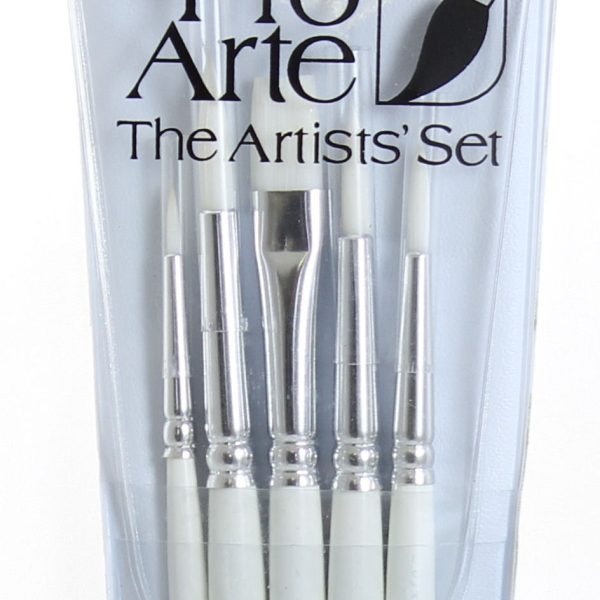 Pro Arte Scholar Pinselset – 5 Pinsel Für Aquarell, Acryl, Öl & Feinarbeiten Auf Glas/Keramik