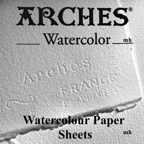 300gsm 140lb Aquarelle Arches Watercolour 4 sheets Cold Pressed 15" x 11"