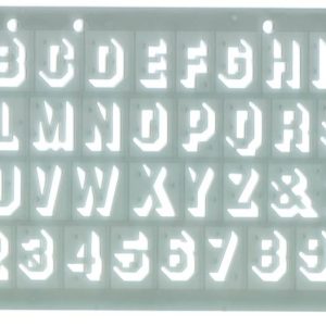 Plastic letter stencil shadow font letters and numbers