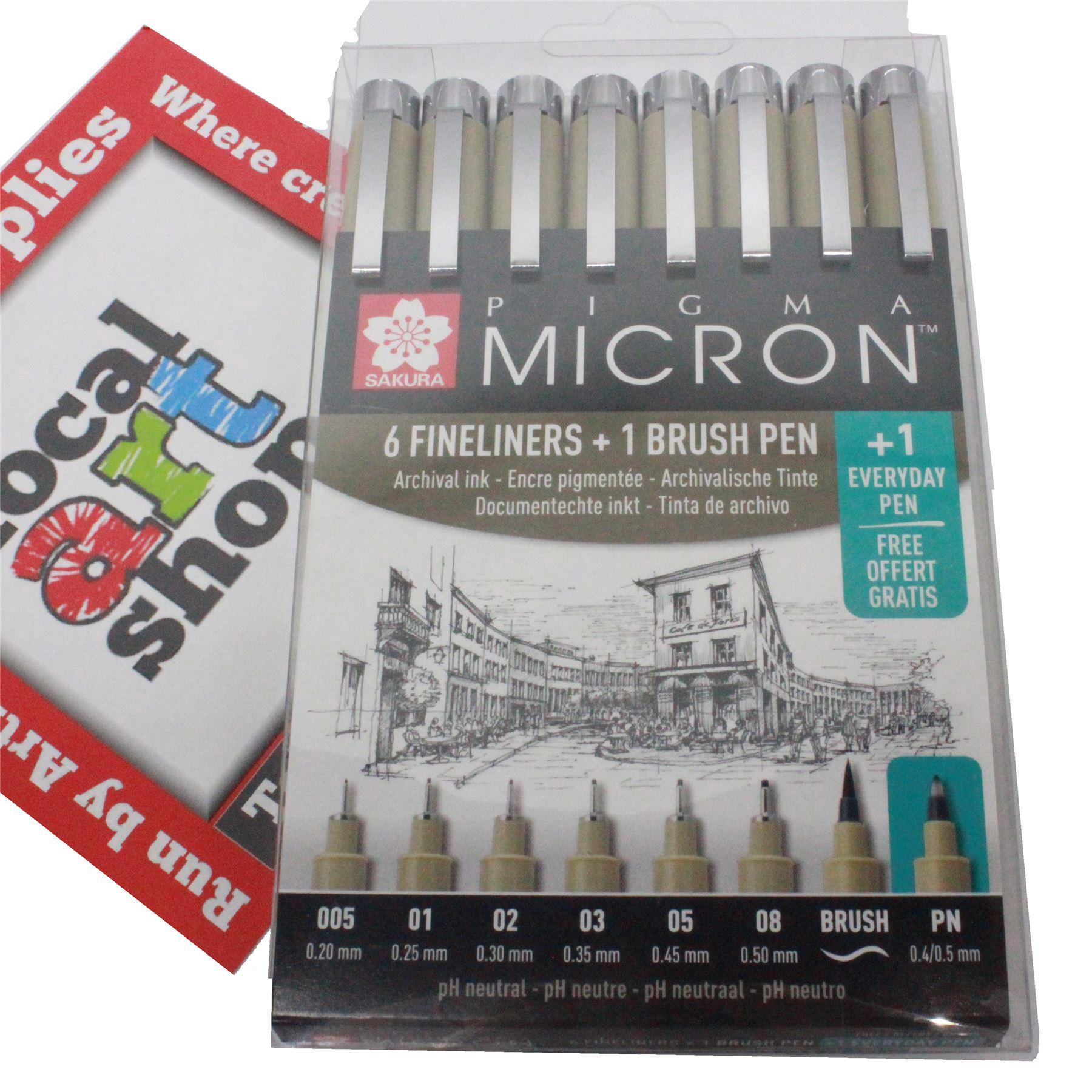 ph neutral fineliner pens varied sizes brush