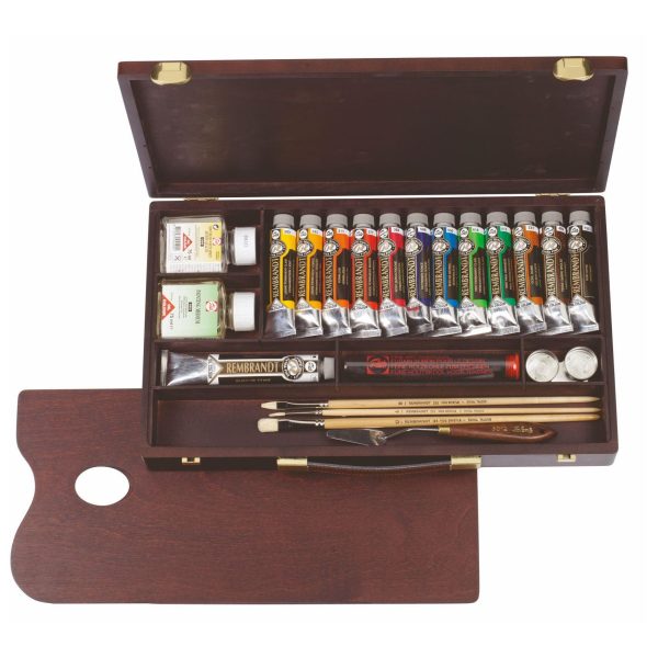 Royal Talens Rembrandt Oil Coulour Paint Wooden Box Professional