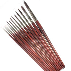 Pro Arte Series 202, Acrylix Painting Brushes,  Single Round Brush - Assorted Sizes