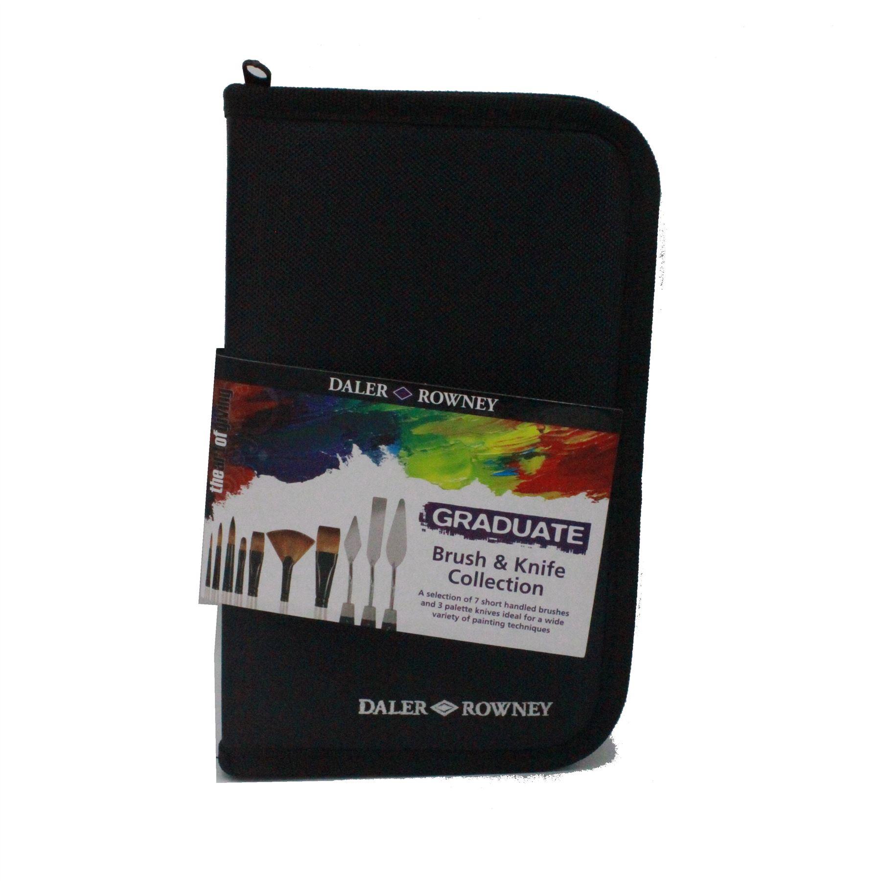 Beginners zip case Daler Rowney graduate brush & knife