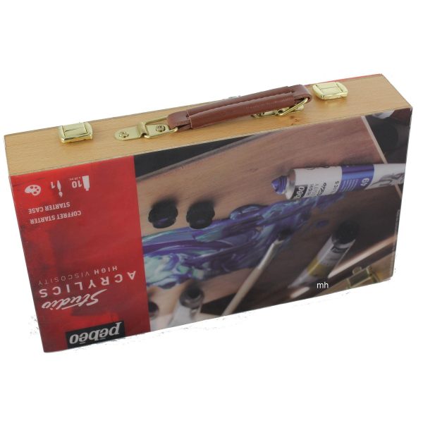 Pebeo acrylic paint wooden box set