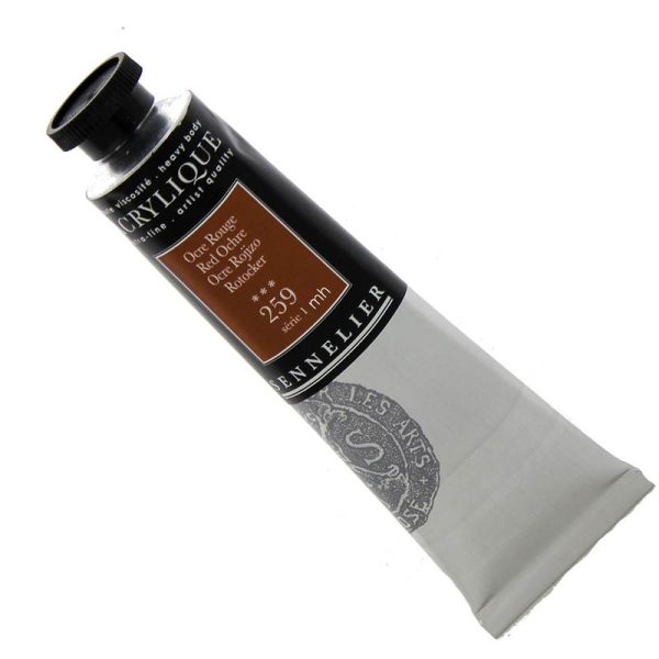 Sennelier Acrylique Acrylic Paint 60ml Tube 259 Red Ochre Series 1