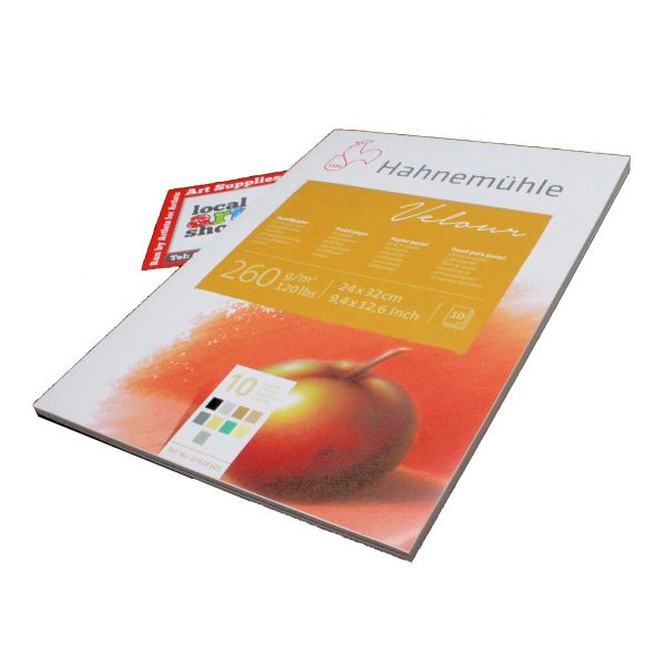 Hahnemuhle Velour texture pastel pad 24cm x 32cm coloured