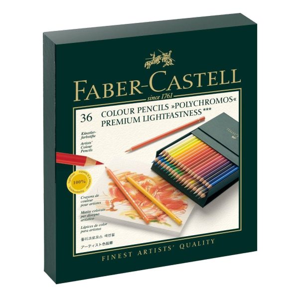 Faber Castell artists 36 Polychromos pencils gift box