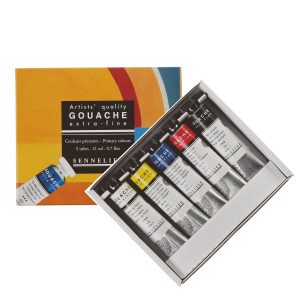 Gouache extra fine paint Sennelier set of 5