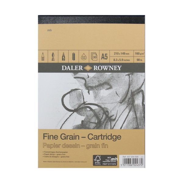 Daler Rowney Fine Grain Drawing Paper Pad A5  drawing pad