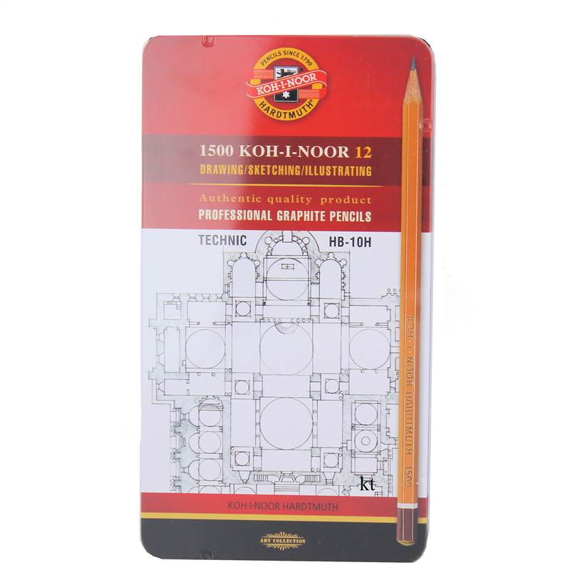 Koh-I-Noor Graphite Pencil Tin Set of 12 pencils