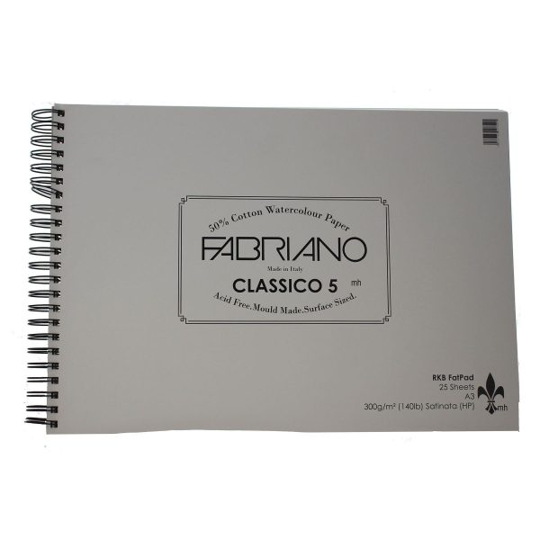 RK Burts fat pad Fabiano Classico 5 hot press watercolour paper pad