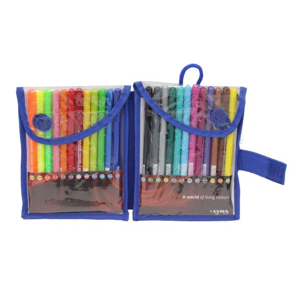 Lyra graduate fineliner colour pens set 24 wallet
