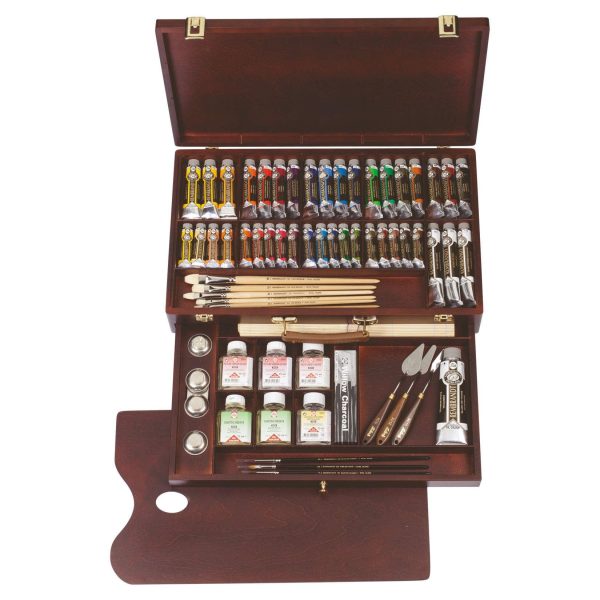 Royal Talens Rembrandt oil colour paint wooden box set