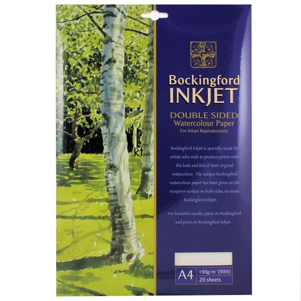 Bockingford Inkjet Double Sided Watercolour Paper A4 20 Sheets