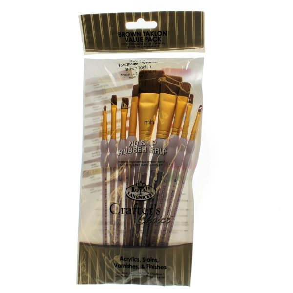 RCC-310 royal brush brown taklon brush set