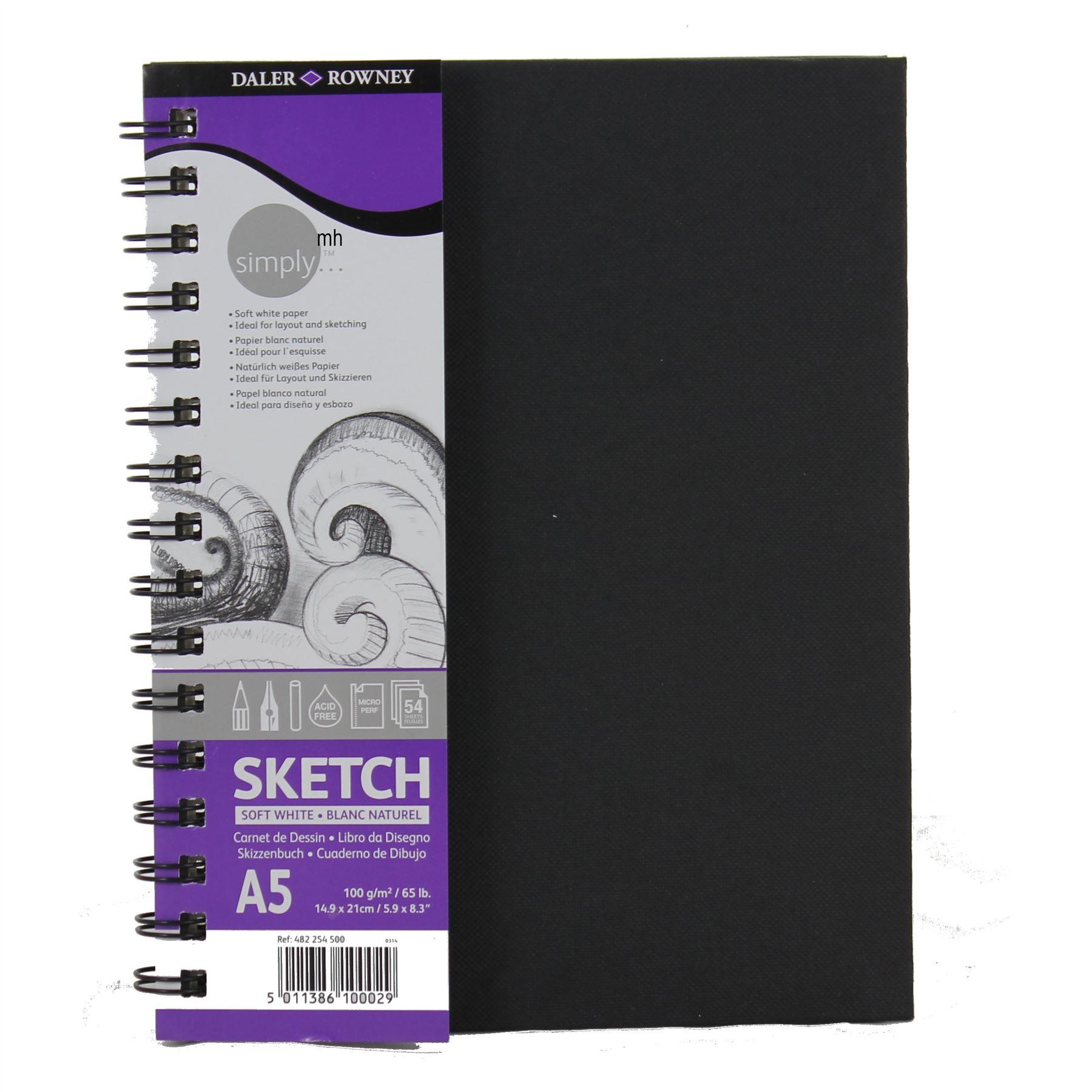 Daler Rowney Simply A5 hardback spiral pad