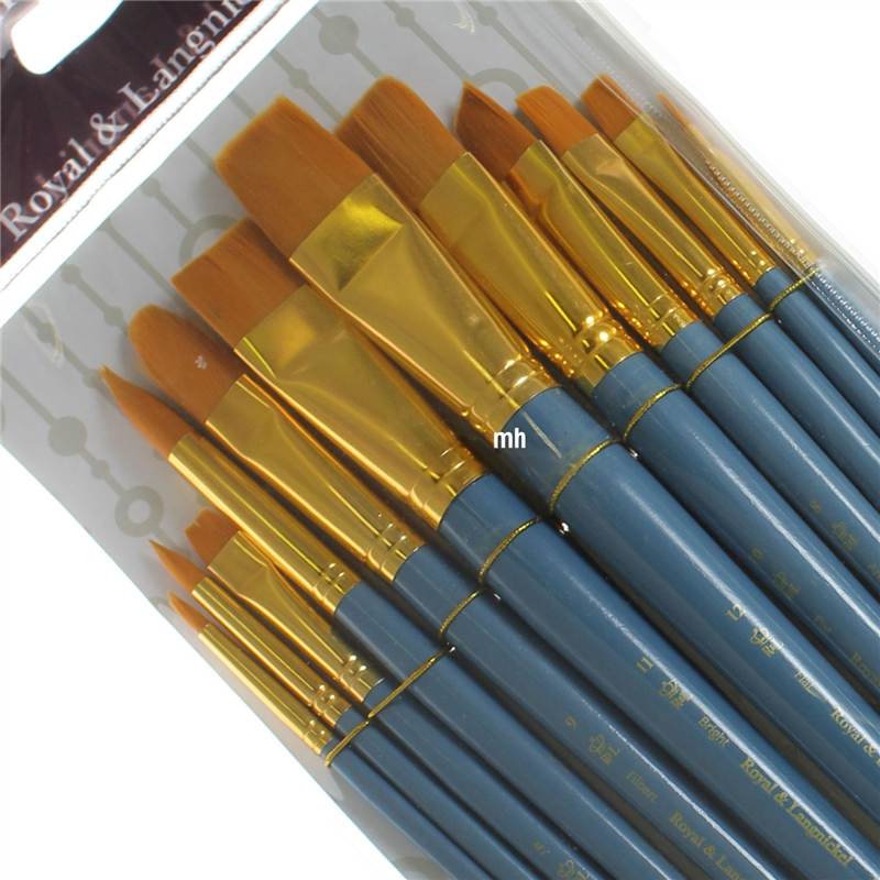 Assortiment De Pinceaux En Soie Taklon Dorés Royal & Langnickel Economy