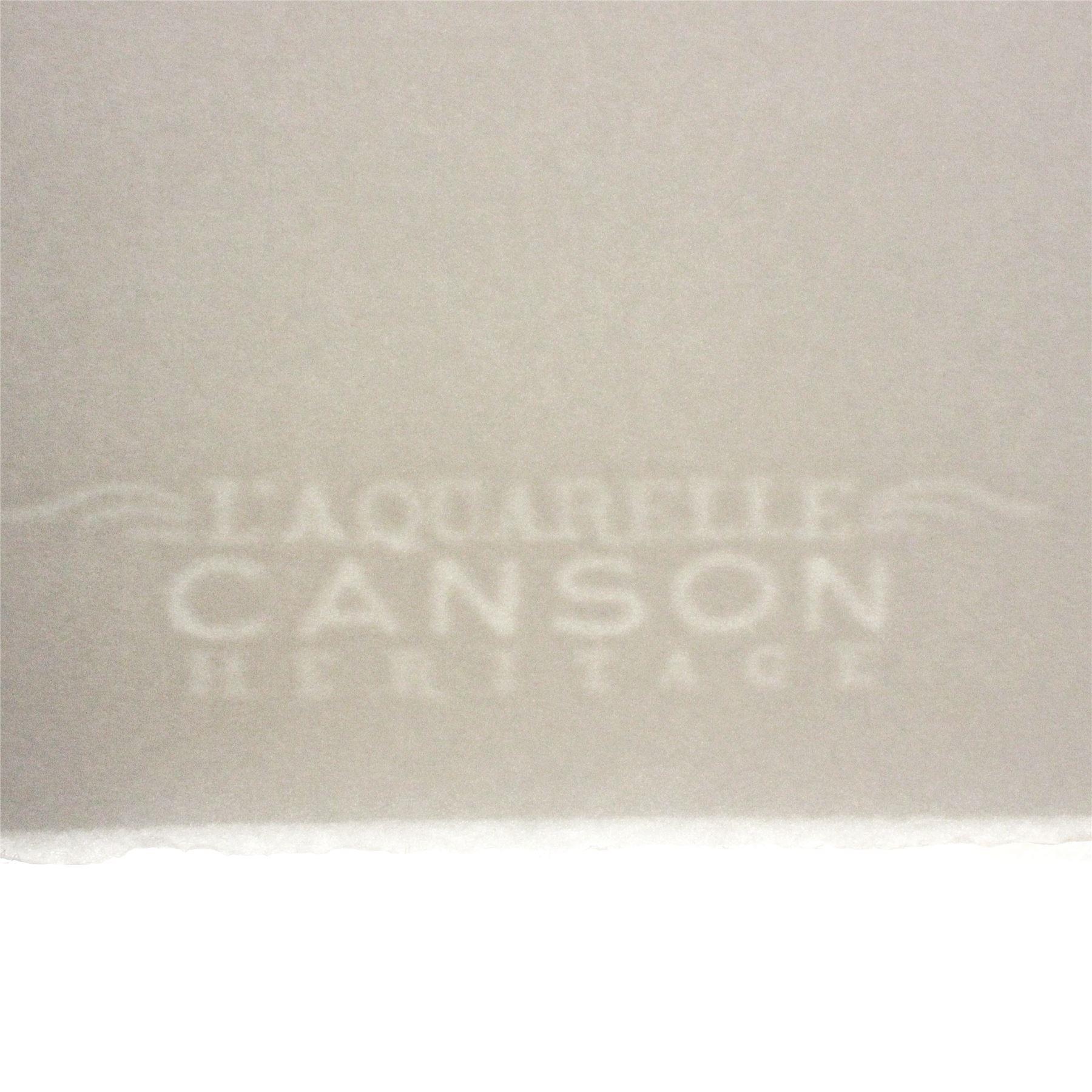 Watermark of Canson L'Aquarelle Heritage watercolour paper sheets of hot press