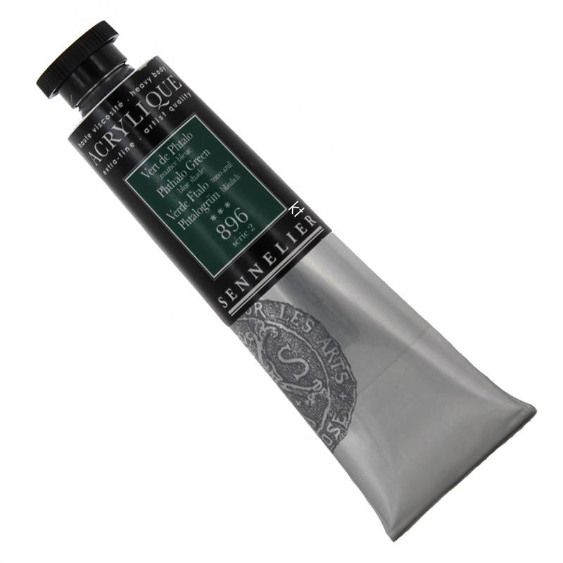 Sennelier Acrylique Acrylic Paint 60ml Tube 896 Phthalo Green Series 2