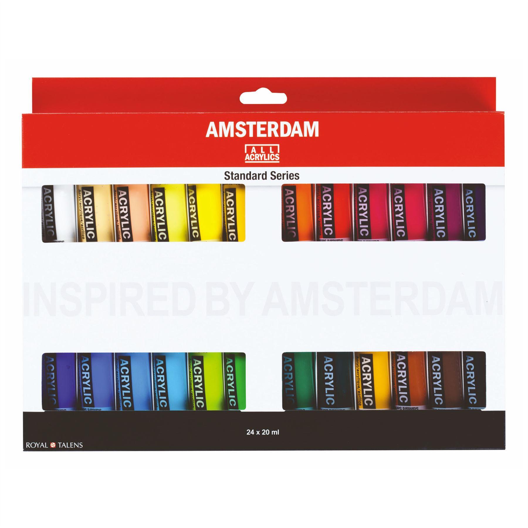 Royal tallens amsterdam acrylic colour paint set 24 x 20ml