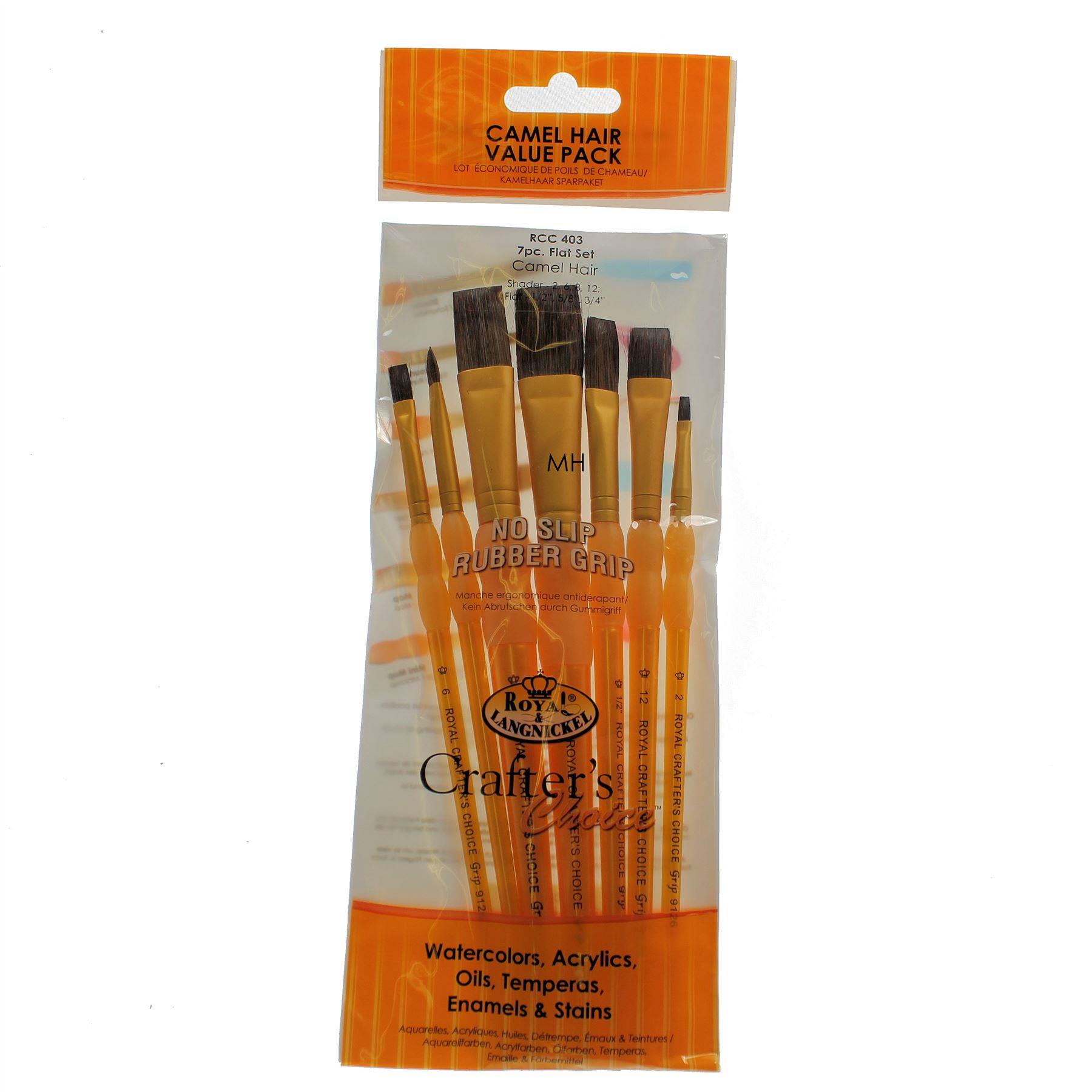 Royal Brush Craft/Art BrushGolden Taklon value pack 3pc