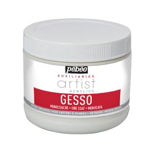 Pebeo clear primer artists white one coat gesso 500ml