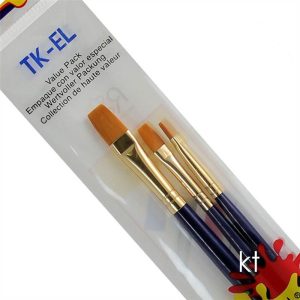 Royal & Lanignickel Value Pack Long Handle Taklon Brush Set