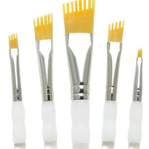 Royal & Langnickel talkon paint brush Aqualon Wisp 5pc. Assorted Filbert Set