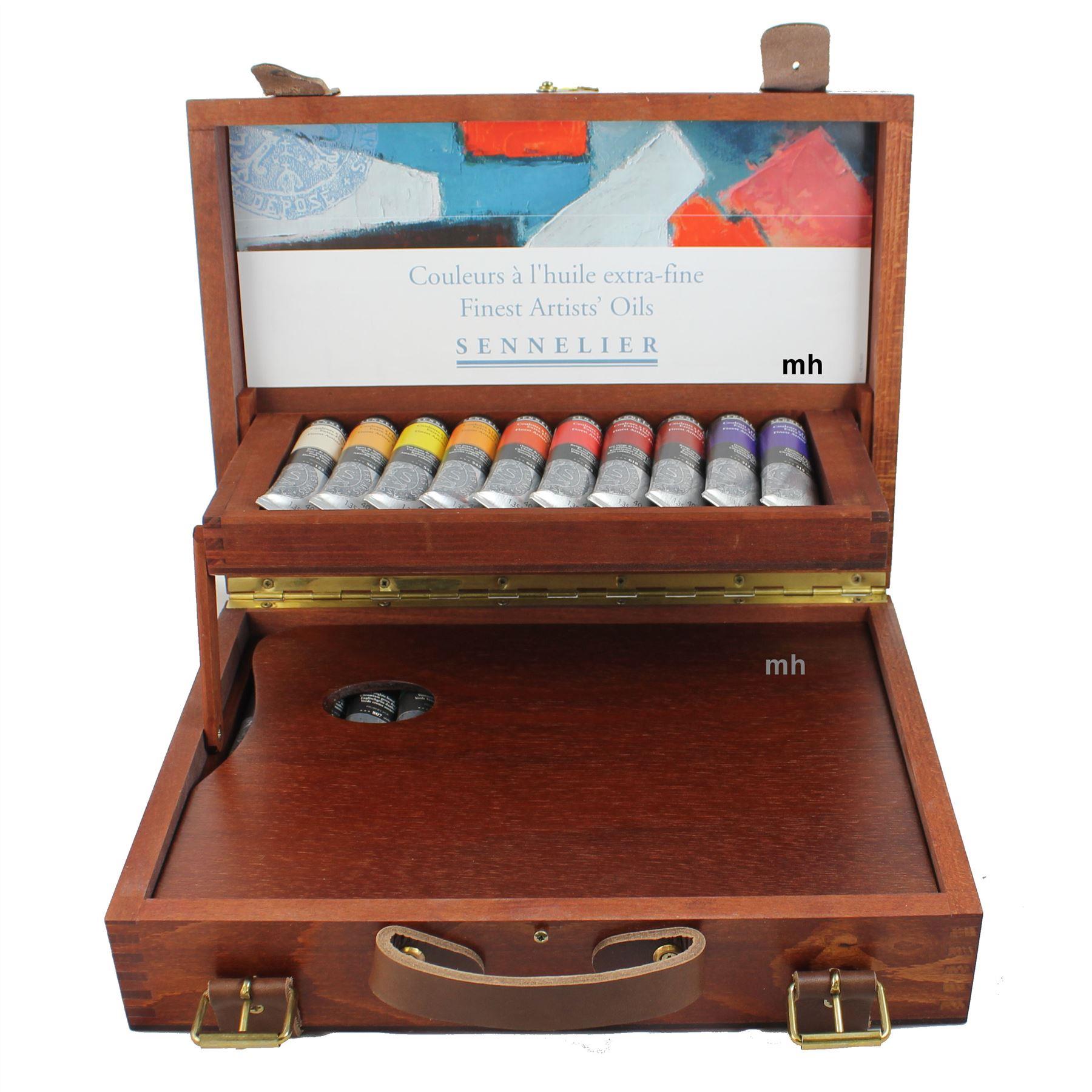 Sennelier artists oil wooden box set 22×40ml  tubes