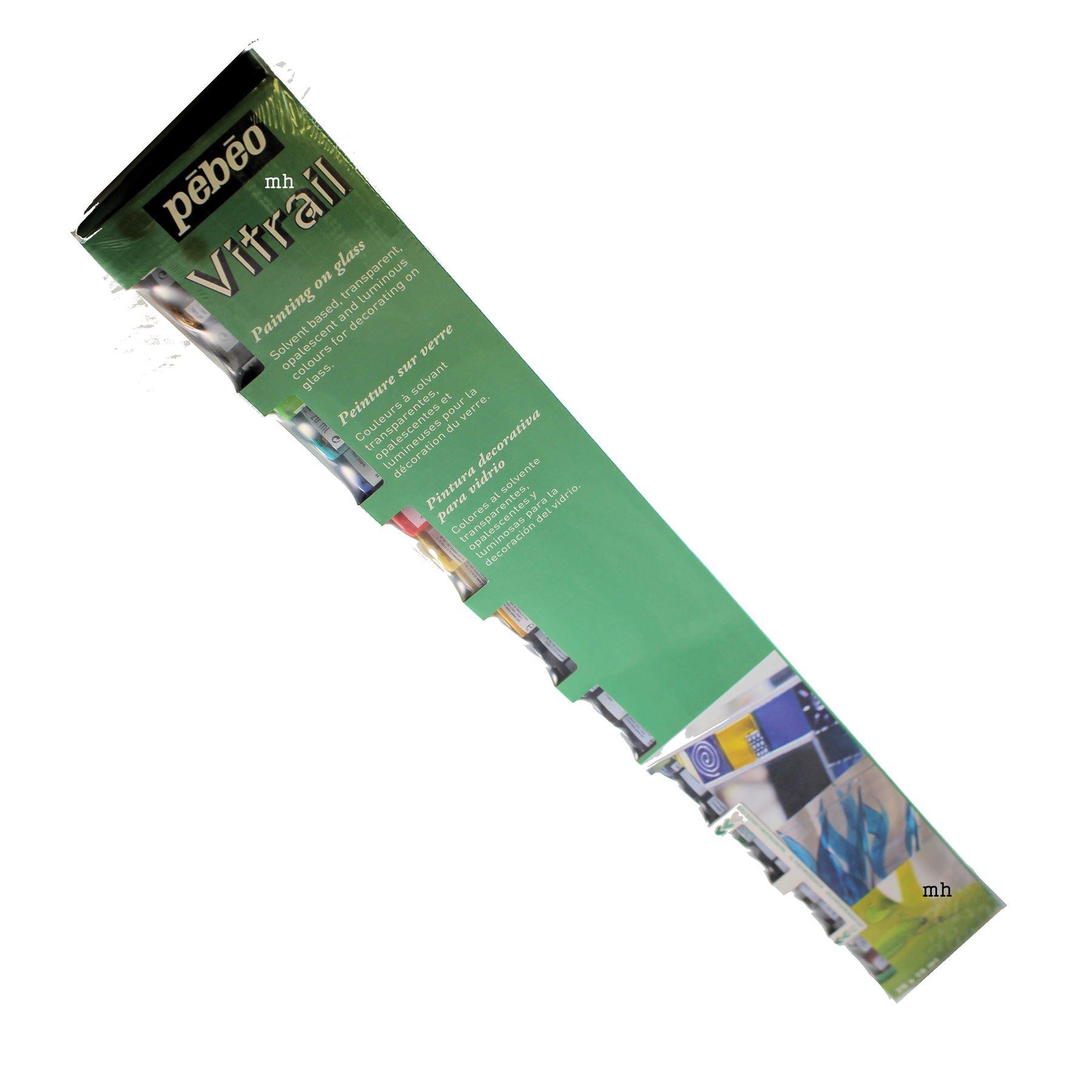 Pebeo Vitrail glass paint set 80 cm, 25 colours 20 mL pots