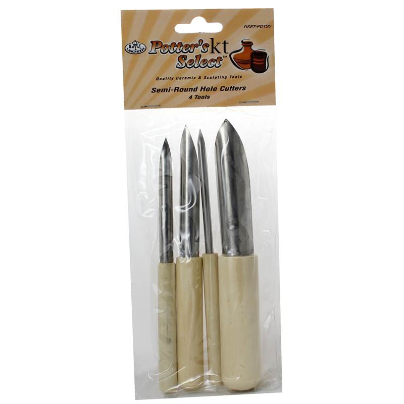 Royal & Langnickel Potters Select Semi-Round Hole Cutters RSET-POT20
