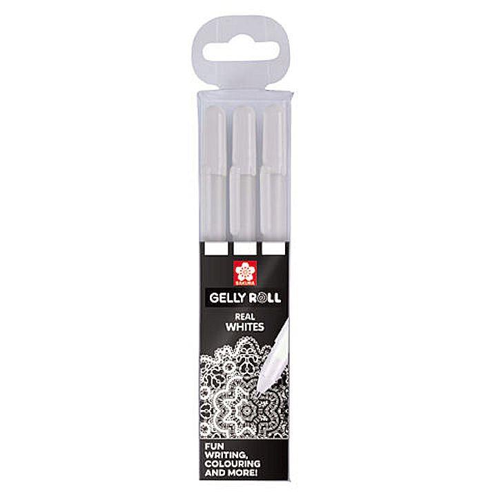 Sakura bright white gelly roll set of 3 gel pens