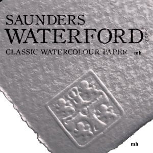 Saunders Waterford 15" x 11", sheet 100% cotton white Rough 190gsm (90lbs)