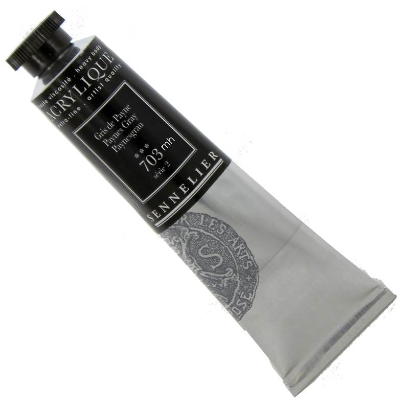 Sennelier Acrylique Acrylic Paint 60ml Tube 703 Paynes Grey Series 2
